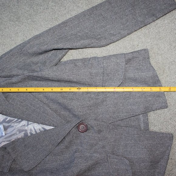 A-list by Wrapper Juniors Sz 3 Gray One Button Blazer Jacket Lined Office EUC - Picture 7 of 12
